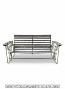 Vintage-Wood-and-Metal-Patio-Glider-Bench