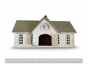 Vintage-Wooden-Birdhouse-Church-Design