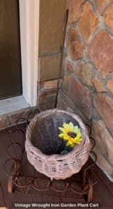 Vintage-Wrought-Iron-Garden-Plant-Cart