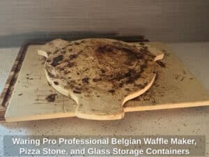 Waring-Pro-Professional-Belgian-Waffle-Maker-Pizza-Stone-and-Glass-Storage-Containers-second-image