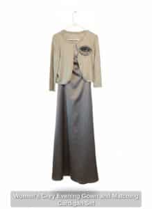 Womens-Grey-Evening-Gown-and-Matching-Cardigan-Set-fourth-image