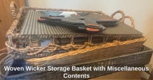 Woven-Wicker-Storage-Basket-with-Miscellaneous-Contents