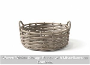 Woven-Wicker-Storage-Basket-with-Miscellaneous-Contents-third-image