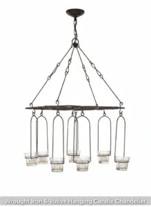 Wrought-Iron-Votive-Hanging-Candle-Chandelier