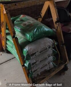A-Frame-Material-Cart-with-Bags-of-Soil