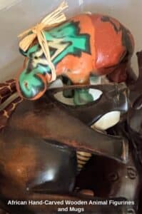 African-Hand-Carved-Wooden-Animal-Figurines-and-Mugs-second-image