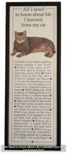 All-I-Need-to-Know-About-Life-I-Learned-From-My-Cat-Framed-Print