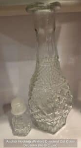 Anchor-Hocking-Wexford-Diamond-Cut-Glass-Decanter-No-Stopper