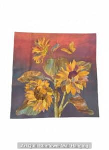 Art-Quilt-Sunflower-Wall-Hanging