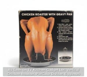 As-Seen-on-TV-Kitchen-Gadget-Lot-Vertical-Chicken-Roaster-Pie-or-Cake-Divider-Egglettes-second-image