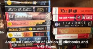 Assorted-Collection-of-Fiction-Audiobooks-and-VHS-Tapes-second-image