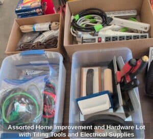 Assorted-Home-Improvement-and-Hardware-Lot-with-Tiling-Tools-and-Electrical-Supplies