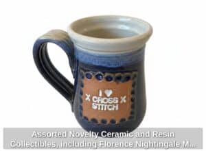 Assorted-Novelty-Ceramic-and-Resin-Collectibles-including-Florence-Nightingale-Mug-and-Bunny-Themed-Easter-Eggs-third-image