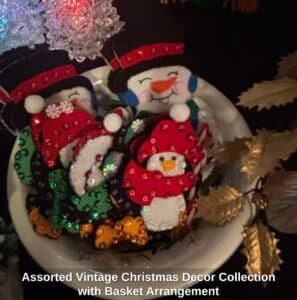Assorted-Vintage-Christmas-Decor-Collection-with-Basket-Arrangement-third-image