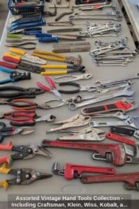 Assorted-Vintage-Hand-Tools-Collection-Including-Craftsman-Klein-Wiss-Kobalt-and-Knipex