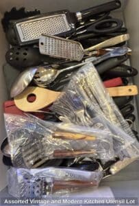 Assorted-Vintage-and-Modern-Kitchen-Utensil-Lot