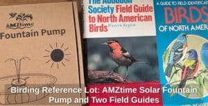 Birding-Reference-Lot-AMZtime-Solar-Fountain-Pump-and-Two-Field-Guides