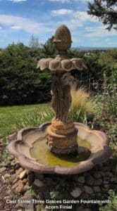 Cast-Stone-Three-Graces-Garden-Fountain-with-Acorn-Finial