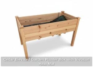 Cedar-Elevated-Garden-Planter-Box-with-Vivosun-Heat-Mat