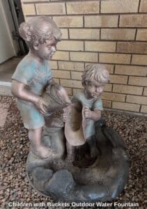 Children-with-Buckets-Outdoor-Water-Fountain