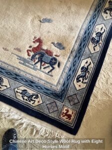 Chinese-Art-Deco-Style-Wool-Rug-with-Eight-Horses-Motif-third-image