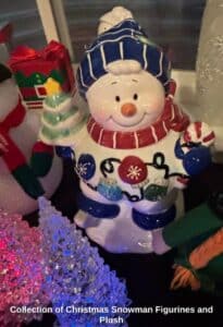 Collection-of-Christmas-Snowman-Figurines-and-Plush