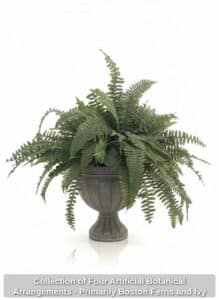 Collection-of-Four-Artificial-Botanical-Arrangements-Primarily-Boston-Ferns-and-Ivy-fourth-image