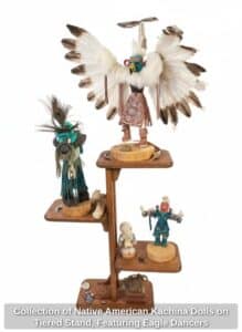 Collection-of-Native-American-Kachina-Dolls-on-Tiered-Stand-Featuring-Eagle-Dancers