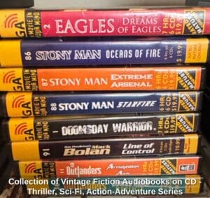Collection-of-Vintage-Fiction-Audiobooks-on-CD-Thriller-Sci-Fi-Action-Adventure-Series-second-image