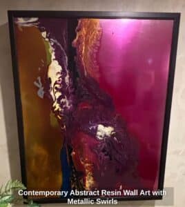 Contemporary-Abstract-Resin-Wall-Art-with-Metallic-Swirls