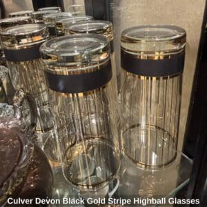 Culver-Devon-Black-Gold-Stripe-Highball-Glasses