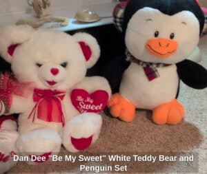 Dan-Dee-Be-My-Sweet-White-Teddy-Bear-and-Penguin-Set