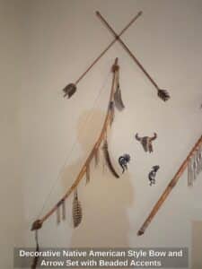 Decorative-Native-American-Style-Bow-and-Arrow-Set-with-Beaded-Accents