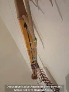 Decorative-Native-American-Style-Bow-and-Arrow-Set-with-Beaded-Accents-third-image