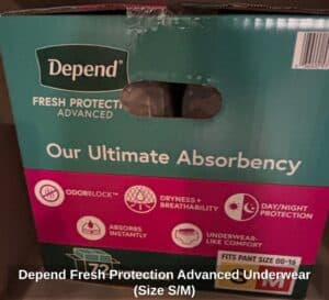 Depend-Fresh-Protection-Advanced-Underwear-Size-S-or-M