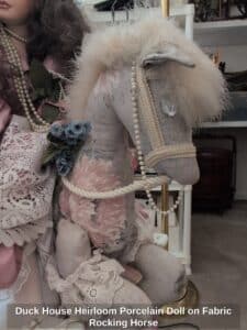 Duck-House-Heirloom-Porcelain-Doll-on-Fabric-Rocking-Horse-second-image