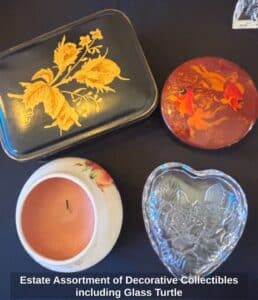 Estate-Assortment-of-Decorative-Collectibles-including-Glass-Turtle-third-image