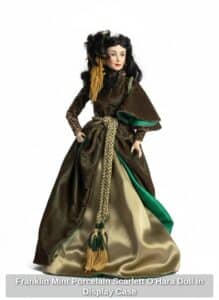 Franklin-Mint-Porcelain-Scarlett-OHara-Doll-in-Display-Case-third-image