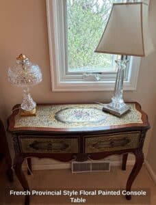 French-Provincial-Style-Floral-Painted-Console-Table