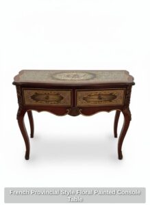 French-Provincial-Style-Floral-Painted-Console-Table-fourth-image