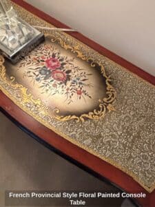 French-Provincial-Style-Floral-Painted-Console-Table-third-image
