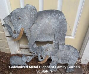 Galvanized-Metal-Elephant-Family-Garden-Sculpture