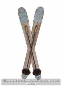 Glitzhome-Decorative-Wooden-Ski-and-Pole-Wall-Hanging