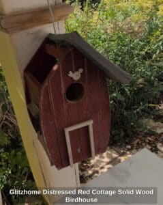 Glitzhome-Distressed-Red-Cottage-Solid-Wood-Birdhouse