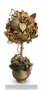 Gold-Glitter-Berry-and-Leaf-Topiary-Arrangement-second-image