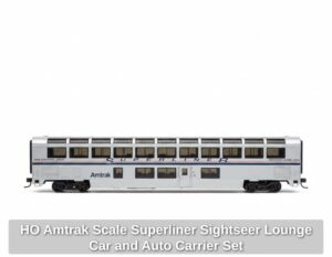 HO-Amtrak-Scale-Superliner-Sightseer-Lounge-Car-and-Auto-Carrier-Set-second-image