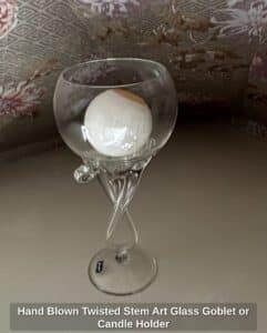 Hand-Blown-Twisted-Stem-Art-Glass-Goblet-or-Candle-Holder