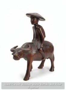 Hand-Carved-Wooden-Water-Buffalo-and-Rider-Figurine-second-image