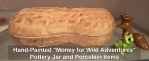 Hand-Painted-Money-for-Wild-Adventures-Pottery-Jar-and-Porcelain-items-second-image