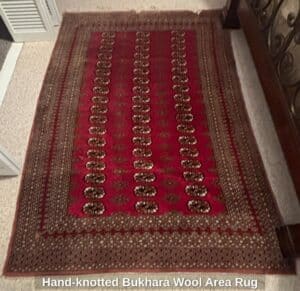 Hand-knotted-Bukhara-Wool-Area-Rug
